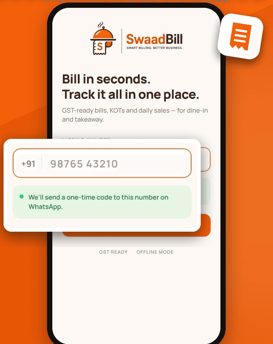 WhatsApp OTP login